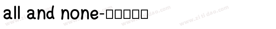 all and none字体转换